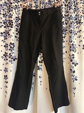 White House Black Market Black Straight-Leg Work Pants